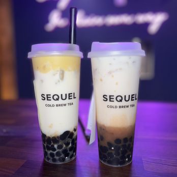 Sequel Tea - Crème brûlée (left) Horchata (right) - Bubble Tea Near Me - San Luis Obispo, California Sequel Tea - Crème brûlée (left) Horchata (right) - Bubble Tea Near Me - San Luis Obispo, California