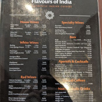 Flavours of India - Drink menu - Indian Near Me - Kingston, Ontario Flavours of India - Drink menu - Indian Near Me - Kingston, Ontario