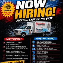 Silverado Rooter & Plumbing - NOW HIRING! JOIN THE SILVERADO PLUMBING FAMILY!
Looking for a career with a company that values hard work, dedication, and teamwork