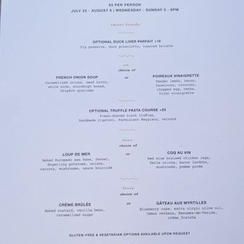 Perle Restaurant - DineLA menu - New American Near Me - Pasadena, California