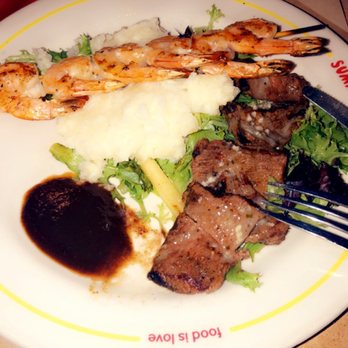 Summer Shack - Boston - Land and sea Grilled Gulf Shrimp & Top Sirloin Steak everything was cooked to perfection - Seafood Near Me - Boston, Massachusetts Summer Shack - Boston - Land and sea Grilled Gulf Shrimp & Top Sirloin Steak everything was cooked to perfection - Seafood Near Me - Boston, Massachusetts