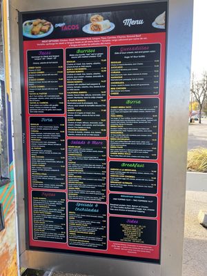 Menu photo 1 Tacos California Lacey, WA Menu photo 1 Tacos California Lacey, WA