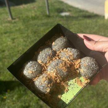 Miro Mochi - mochi coated in black sesame powder - Bubble Tea Near Me - Rowland Heights, California Miro Mochi - mochi coated in black sesame powder - Bubble Tea Near Me - Rowland Heights, California