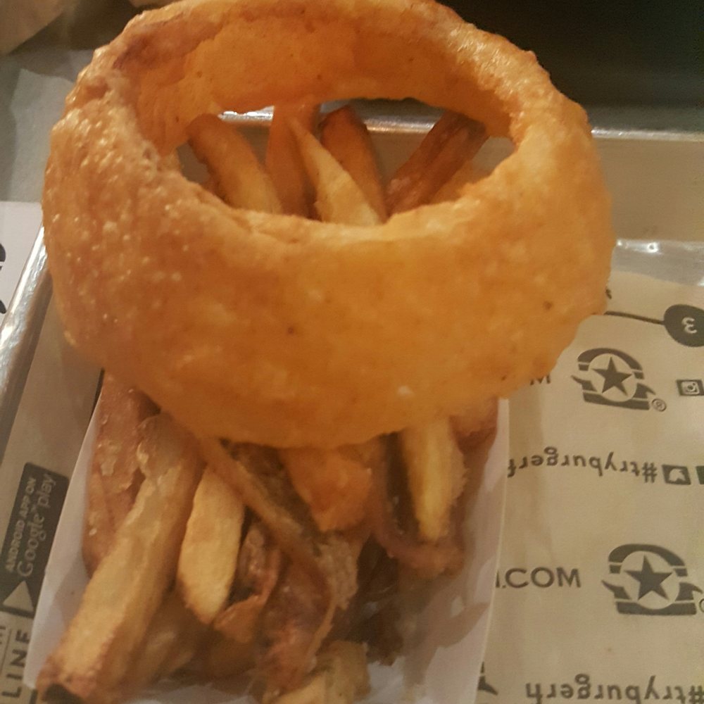BurgerFi - Hand cut fries, Urban style with onion ring. - Burgers Near Me - Silver Spring, Maryland BurgerFi - Hand cut fries, Urban style with onion ring. - Burgers Near Me - Silver Spring, Maryland