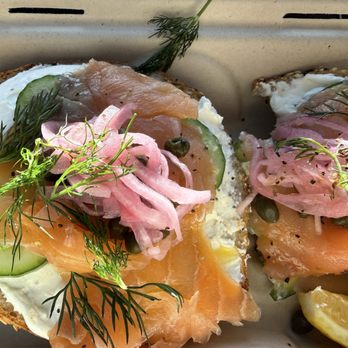 Bones Bagels - Smoked Salmon Sandwich - Bagels Near Me - San Francisco, California