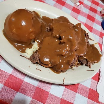 Clockers Cafe - Open Faced Roast Beef - American Near Me - Branson, Missouri