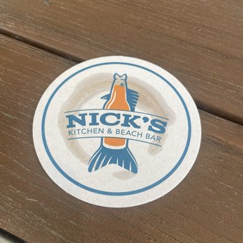 Nick's Kitchen and Beach Bar - Drink coaster - Seafood Near Me - Galveston, Texas Nick's Kitchen and Beach Bar - Drink coaster - Seafood Near Me - Galveston, Texas