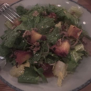 Nancy's Hustle - Peach salad - New American Near Me - Houston, Texas Nancy's Hustle - Peach salad - New American Near Me - Houston, Texas
