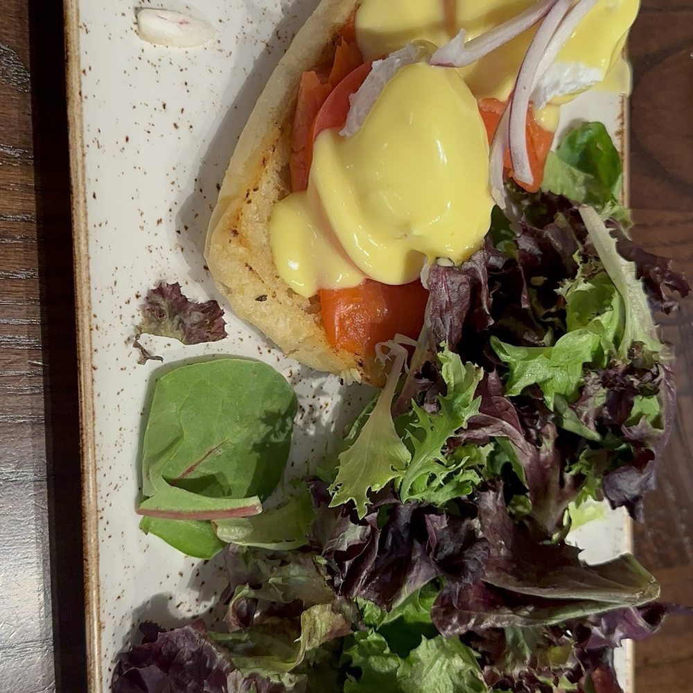 First Watch - Smoked Salmon Benedict w greens - Breakfast & Brunch Near Me - Raleigh, North Carolina