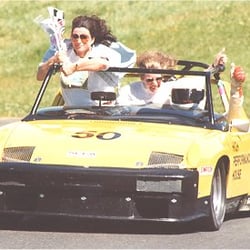 High Performance House - A race winning victory lap at Sears Point Raceway in the HIgh Performance House SCCA F/Production 914, with some of my crew!
