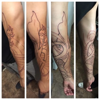 Noho Ink - Squid on the forearm - Tattoo Near Me - North Hollywood, California