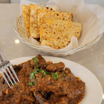 Saffron - cheese Naan, Chingari w/ lamb. - Indian Near Me - Marlborough, Massachusetts