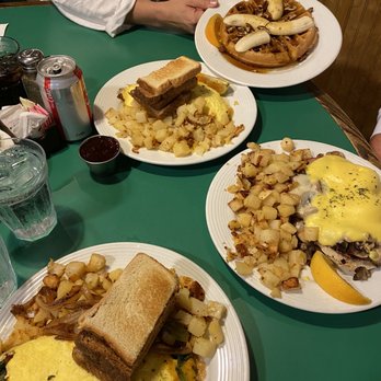 Frog Pond - Spinach/bacon,/cheese omelet, Frog Benedict, club omelet, home fries & banana foster waffle. - Breakfast & Brunch Near Me - North Redington Beach, Florida Frog Pond - Spinach/bacon,/cheese omelet, Frog Benedict, club omelet, home fries & banana foster waffle. - Breakfast & Brunch Near Me - North Redington Beach, Florida