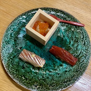 Sushi Ginza Onodera - Salmon roe - but oily and not flavorful enough Aji - mackerel Akami - tuna back marinated overnight in soy sauce w citrus - Japanese Near Me - Honolulu, Hawaii Sushi Ginza Onodera - Salmon roe - but oily and not flavorful enough Aji - mackerel Akami - tuna back marinated overnight in soy sauce w citrus - Japanese Near Me - Honolulu, Hawaii