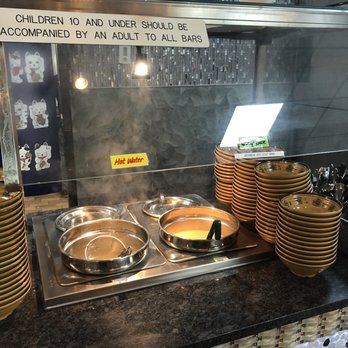 Toyosu Buffet - Noodle soup station - broth and hot water for noodles. - Buffets Near Me - Broken Arrow, Oklahoma Toyosu Buffet - Noodle soup station - broth and hot water for noodles. - Buffets Near Me - Broken Arrow, Oklahoma