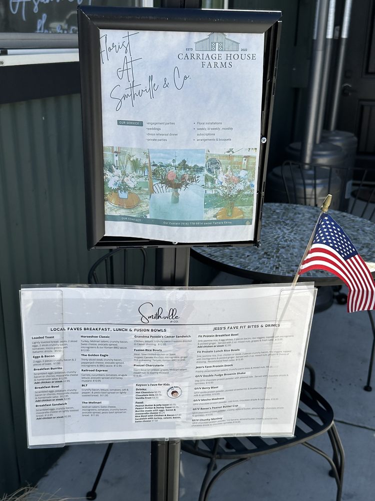 Smithville - Menu are ma - outside - Coffee & Tea Near Me - Loomis, California Smithville - Menu are ma - outside - Coffee & Tea Near Me - Loomis, California