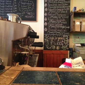 Café des Bois - a coffee machine and menu on the wall - Cafes Near Me - Montreal, Quebec Café des Bois - a coffee machine and menu on the wall - Cafes Near Me - Montreal, Quebec