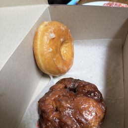 Original glazed, banana fritter