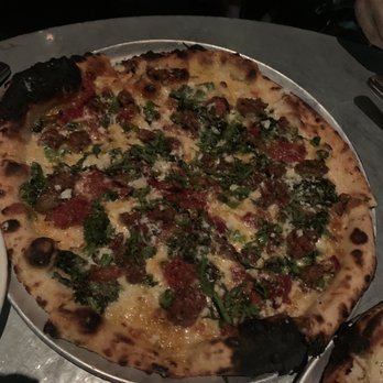 Gjelina - Lamb Sausage, Confit Tomato, Rapini, Pecorino, Asiago - New American Near Me - Venice, California Gjelina - Lamb Sausage, Confit Tomato, Rapini, Pecorino, Asiago - New American Near Me - Venice, California