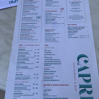 Capri Restaurant & Bar - Menu - Coffee & Tea Near Me - Las Vegas, Nevada Capri Restaurant & Bar - Menu - Coffee & Tea Near Me - Las Vegas, Nevada