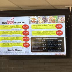 Red Box Hibachi - Menu