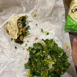 This is mainly from the first half. I tried to eat the greens in the second half.