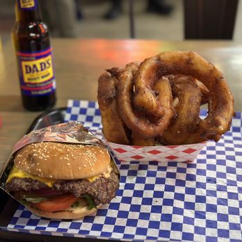 Nutty's Junkyard Grill - Burger and onion rings. - American Near Me - Arlington, Washington Nutty's Junkyard Grill - Burger and onion rings. - American Near Me - Arlington, Washington