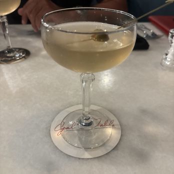 Opal's Table - Dirty martini good just wanted it in a martini glass. They do not have blue cheese olives though. - New American Near Me - Midland, Texas