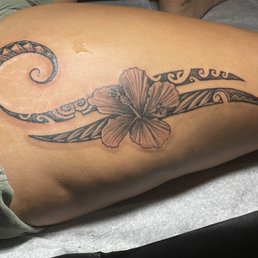 She took pic of one local flowers and Thad incorporated it