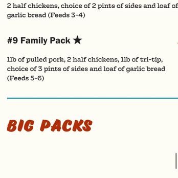 Canyons Barbeque - Deceptive on the amount- this says 11lb of each to me.  It was good food though - Barbeque Near Me - Castro Valley, California