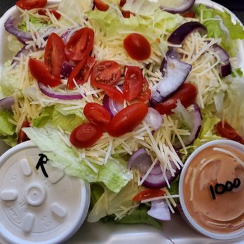 Italia Pizza Cafe - Italian Salad (No Black olives) With Ranch & Thousand Island (Very Fresh!) - Pizza Near Me - Southaven, Mississippi Italia Pizza Cafe - Italian Salad (No Black olives) With Ranch & Thousand Island (Very Fresh!) - Pizza Near Me - Southaven, Mississippi