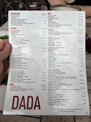 Menu photo 6 Dada Delray Beach, FL