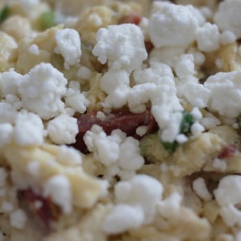 Zedric's - Close-up of the Bacon and Goat Cheese Scramble - Food Delivery Services Near Me - San Antonio, Texas Zedric's - Close-up of the Bacon and Goat Cheese Scramble - Food Delivery Services Near Me - San Antonio, Texas
