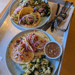 Shrimp and swai tacos