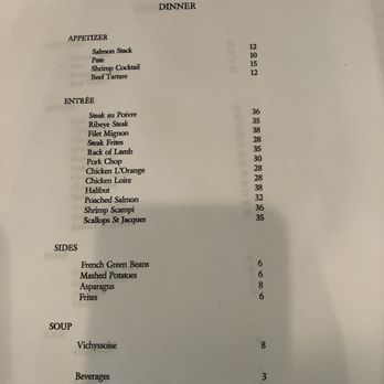 Bertrand - Dinner menu - French Near Me - Pittsburgh, Pennsylvania