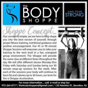 The Body Shoppe NJ - Shoppe Concept - Fitness & Instruction Near Me - Boonton, New Jersey The Body Shoppe NJ - Shoppe Concept - Fitness & Instruction Near Me - Boonton, New Jersey