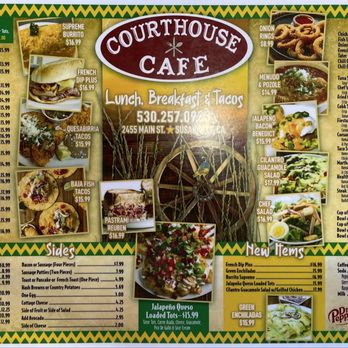 Courthouse Cafe - Menu (1/2) as of 8/2/25 - Breakfast & Brunch Near Me - Susanville, California
