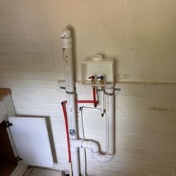 All Good Plumbing - A laundry box exterior of the concrete wall under slab