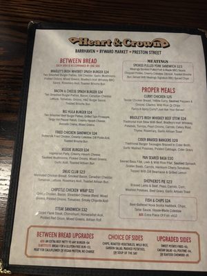 Menu photo 1 The Heart & Crown Ottawa, ON