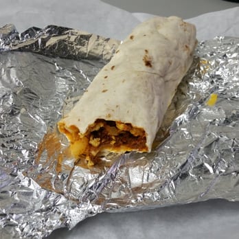 El Parasol - Breakfast burrito with chorizo and red chile - Mexican Near Me - Los Alamos, New Mexico
