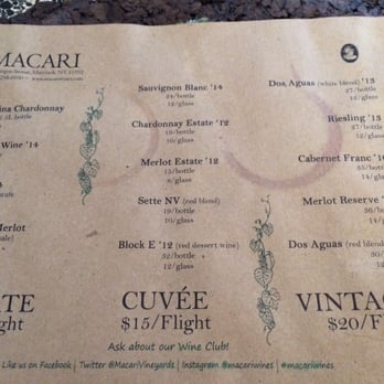 Macari Vineyards - Flights for tasting - Wineries Near Me - Mattituck, New York Macari Vineyards - Flights for tasting - Wineries Near Me - Mattituck, New York