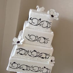 The Cupcake Shop - They also make wedding cakes. This cake is on display at the Cupcake Shop