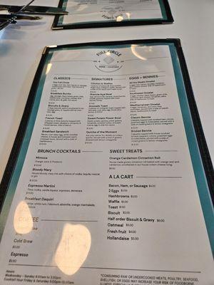 Menu photo 5 Full Circle Diner & Cocktails Manhattan, KS