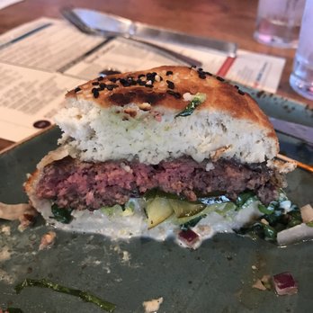 TownHall - Grass fed cheeseburger with Keto bun..medium. Loved it! - New American Near Me - Cleveland, Ohio