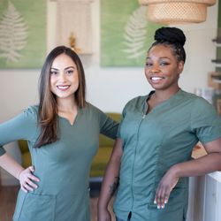 Asana Organic Skin & Beauty - Our Lead Esthetician Tida and our Massage Therapist Iyanna!