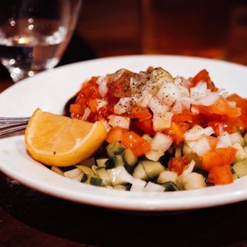 Deedar's Restaurant - a plate of vegetables and a lemon - Seafood Near Me - Vaughan, Ontario