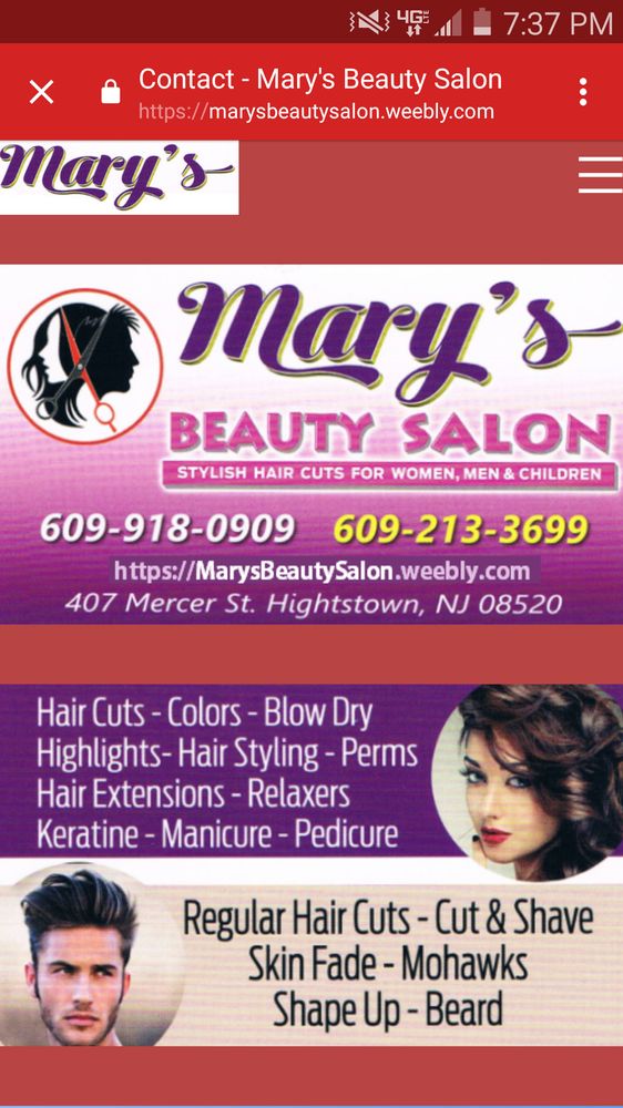 MARY’S BEAUTY SALON Updated May 2024 407 Mercer St, Hightstown, New Jersey Blow Dry/Out