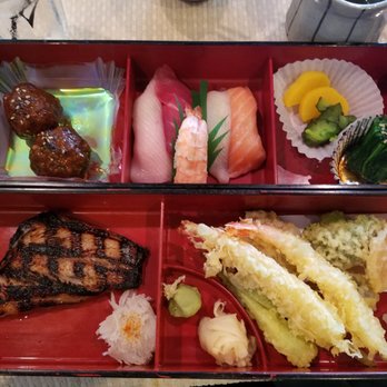 Ando Japanese Restaurant - Nigri bento box with black cod (bottom left) and chicken meatballs .meatballs were odd, cod was AMAZING - Japanese Near Me - Cincinnati, Ohio Ando Japanese Restaurant - Nigri bento box with black cod (bottom left) and chicken meatballs .meatballs were odd, cod was AMAZING - Japanese Near Me - Cincinnati, Ohio