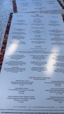 Menu photo 1 Coasterra San Diego, CA