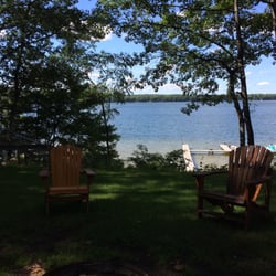DerMiner's Parkside Resort - Fire pit. There are more chairs and a swing as well